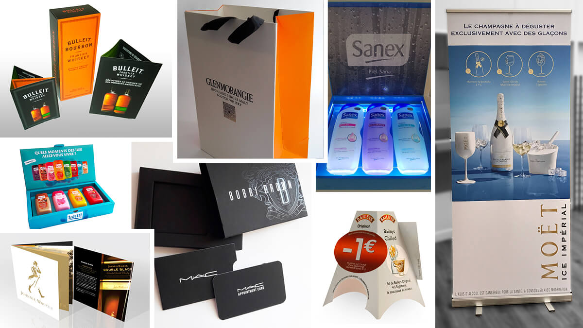 Coffret Rétroéclairé, Coffret Institutionnel, Événementiel, Packaging, Roll up, Collerette