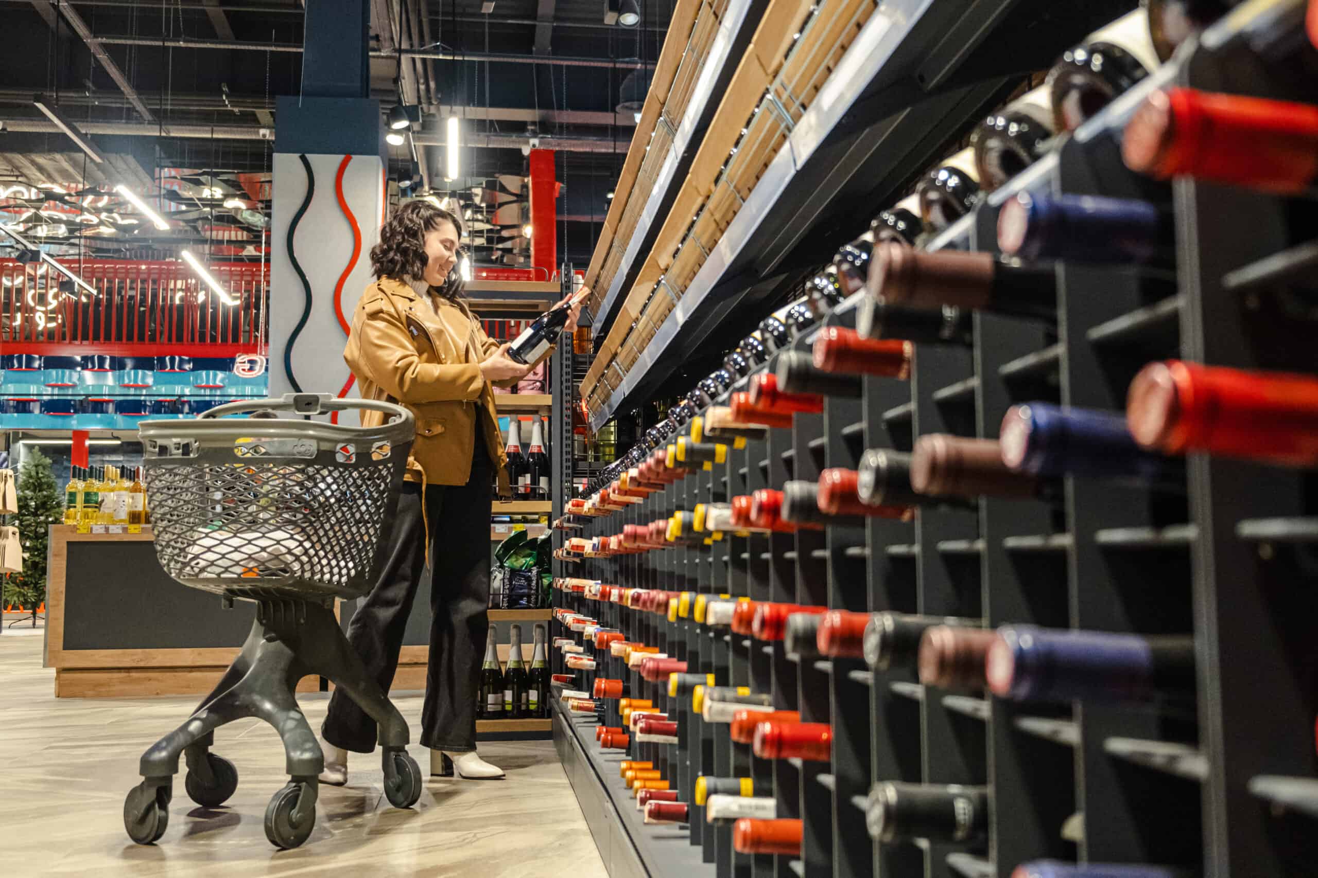 Gondole PLV minia supermacrhé vin