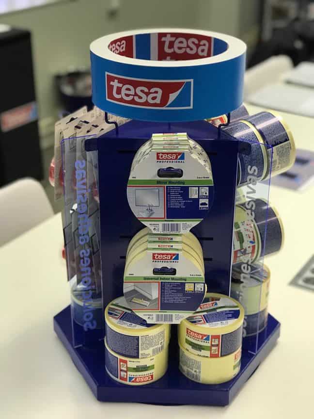 distributeur de comptoir Tesa bleu scoth bricolage