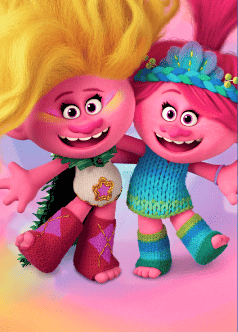 Personnages du film Troll 3 utilisés pour la conception de PLV réalisées par Mayence pour être installées avec les produits dérivés dans les magasins de jouets