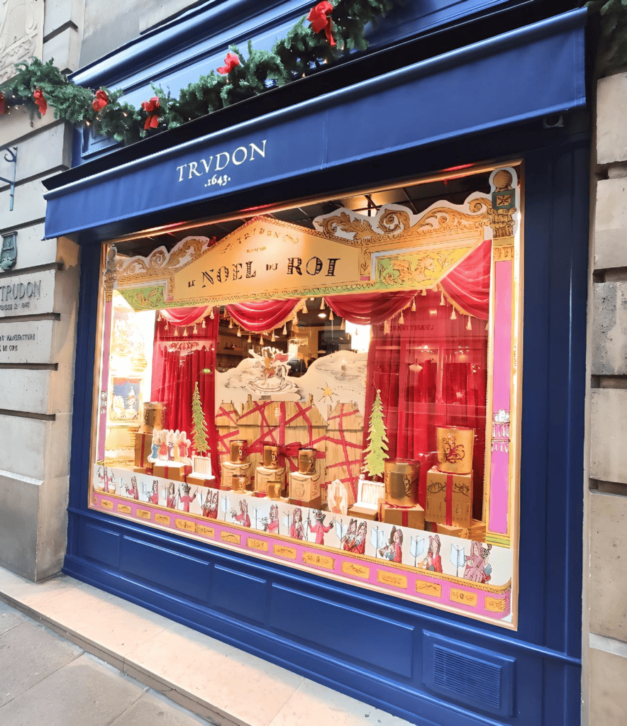 vitrine de boutique Trudon conçue et réalisée par Mayence.com