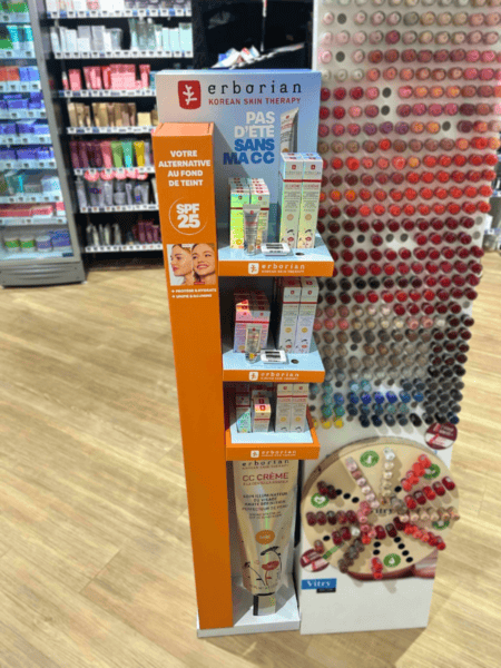 Un Merchandising réussi pour la CC Crème d’ERBORIAN
