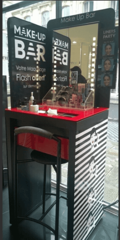 Conception, Fabrication et Installation par Mayence d’un Bar Make-up pour Séphora