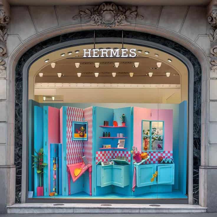 vitrines hermès sur-mesure
