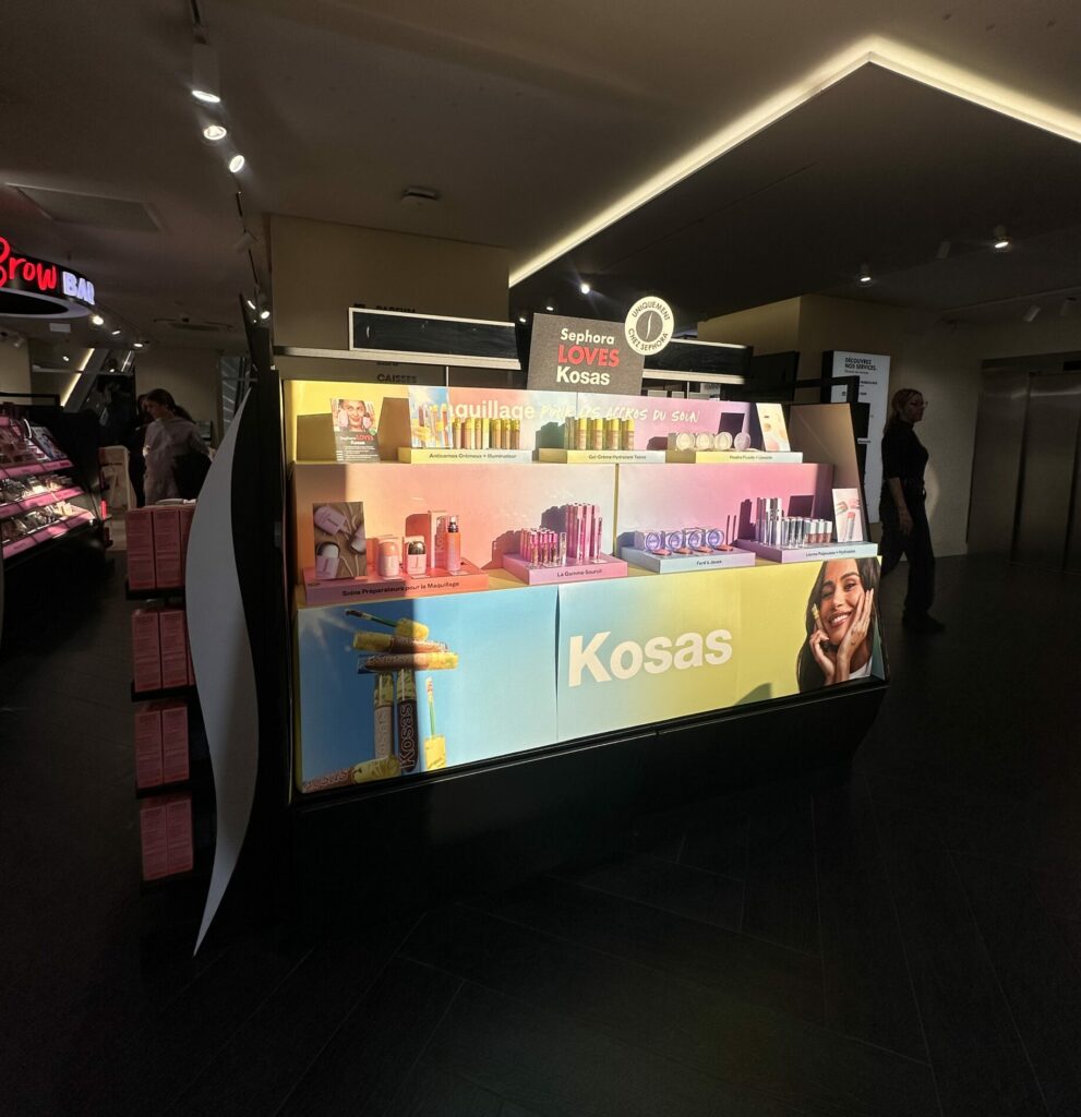 Mise en avant des produits Kosas chez Sephora