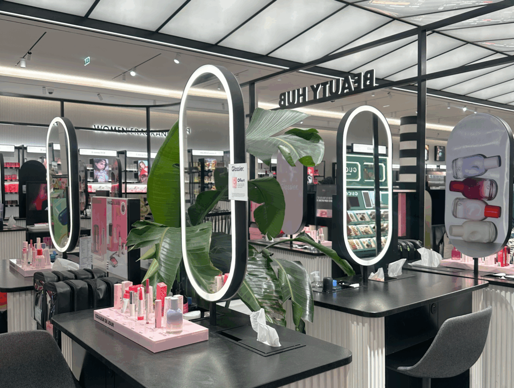 Habillage des beauty hub glossier