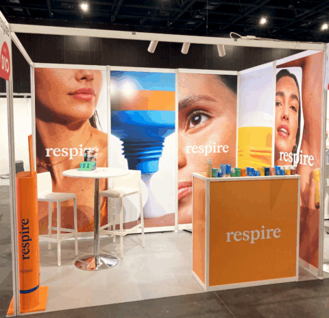Respire – Un stand coloré et vitaminé lors des salons Pharmaprivées