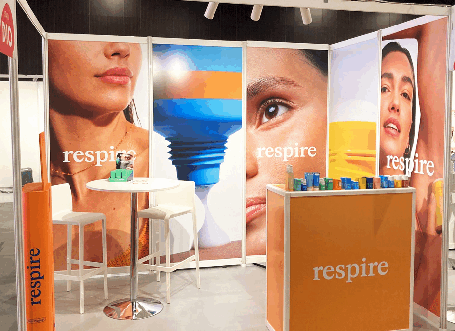 Respire – Un stand coloré et vitaminé lors des salons Pharmaprivées