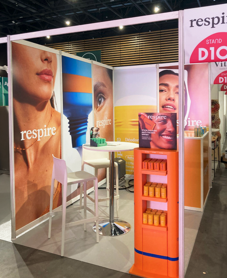 Réalisation d’un Stand Respire par Mayence spécialiste du retail et design et production