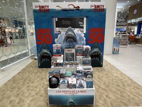 Les Dents de la Mer : une mise en avant marquante pour les 50 ans du film chez E.Leclerc, conçue par Mayence