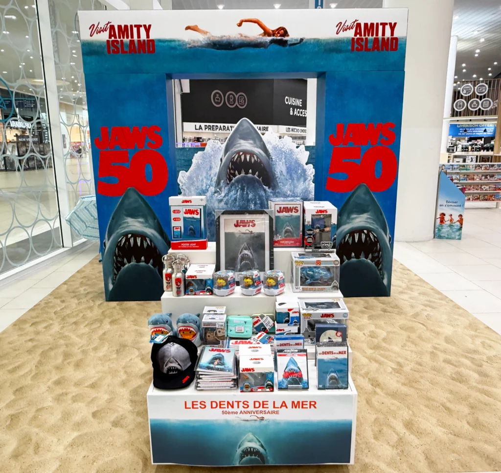 PLV évènementielle à l'occasion des 50 ans de JAWS