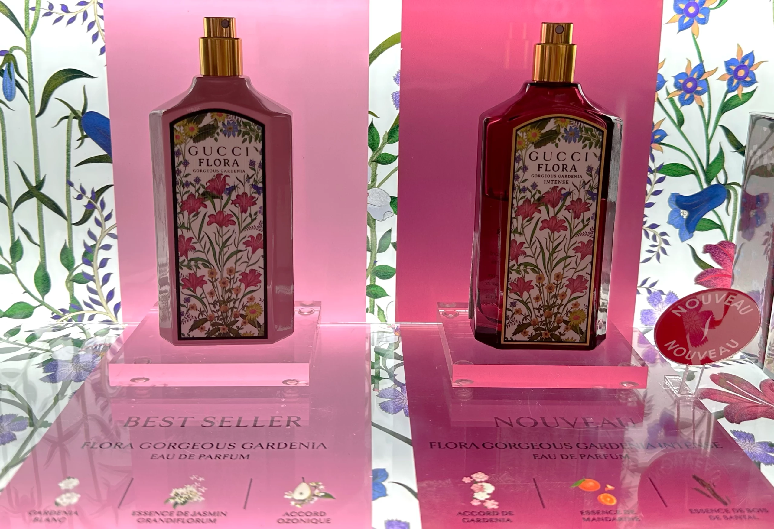 Présentoir parfum Gucci au sein des magasins Sephora