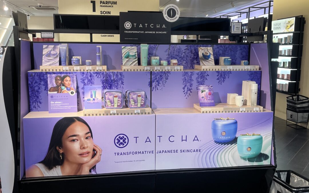 Tatcha arrive chez Sephora : une mise en beauté sublimée par la PLV signée Mayence
