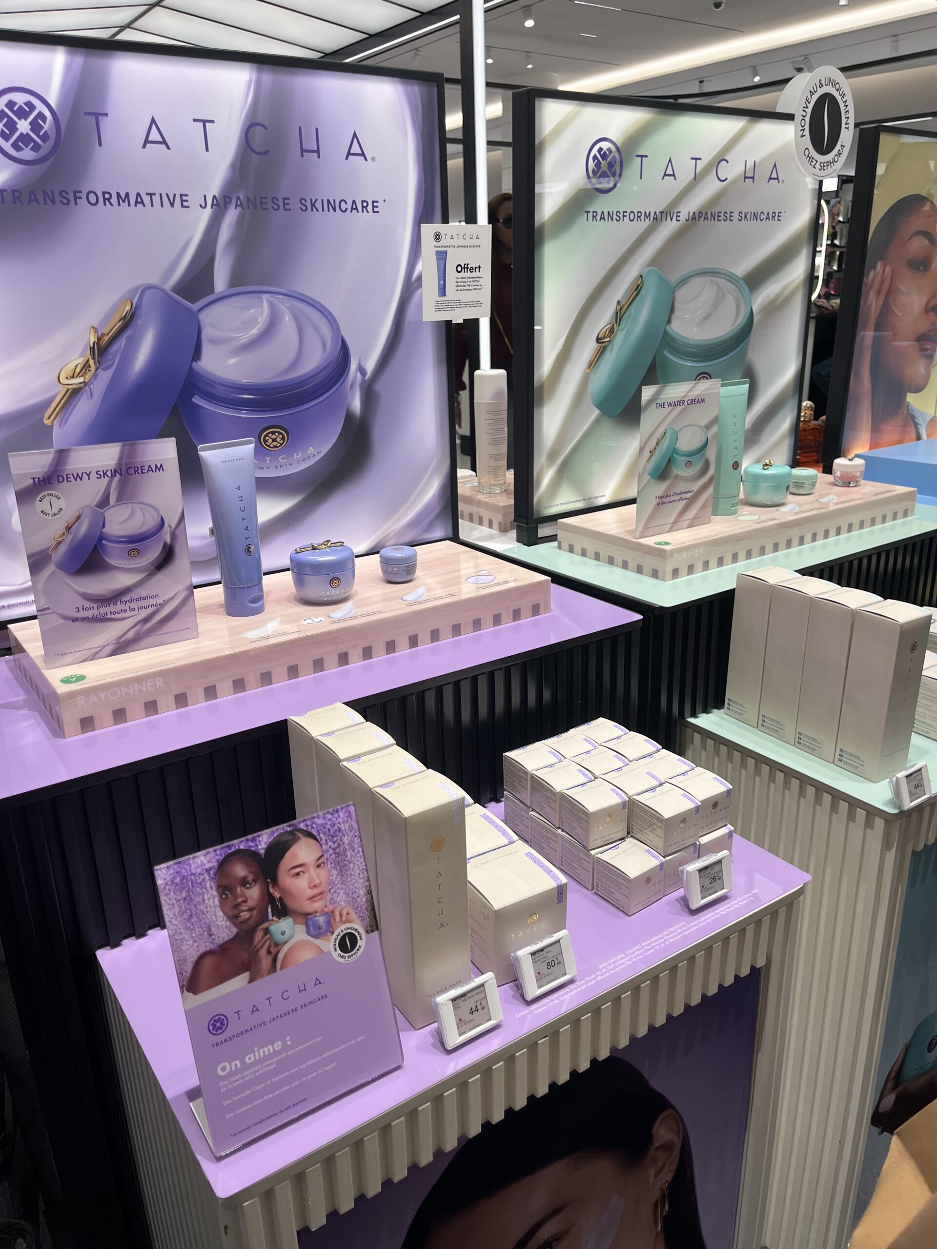 présentoir carton FOS tatcha par mayence