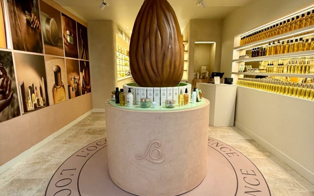 Scénographie immersive autour de l’amande pour L’Occitane en Provence à Paris