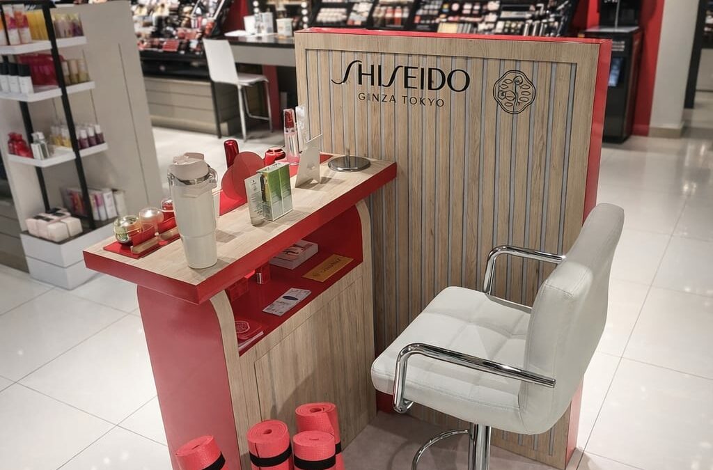 Podium cosmétique SHISEIDO chez Nocibé : une expérience immersive bien-être