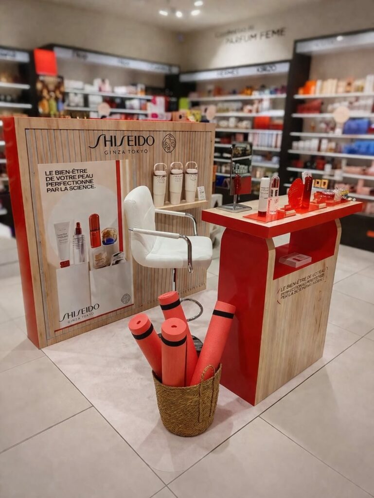 podium shiseido chez Nocibe par mayence