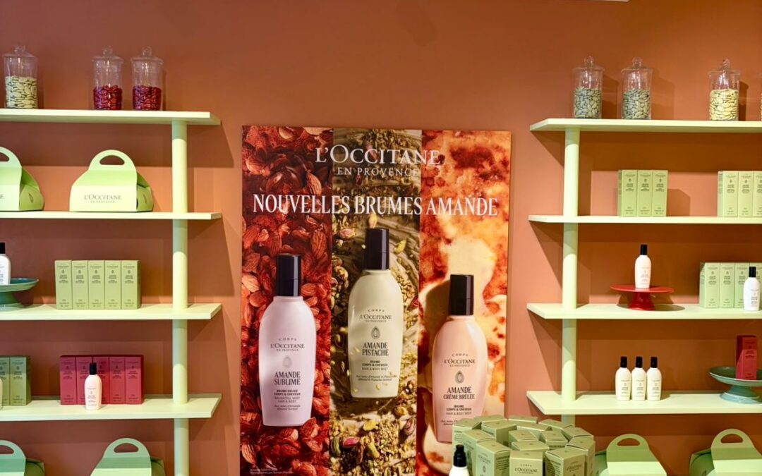 Scénographie L’Occitane : les nouvelles Brumes Amande