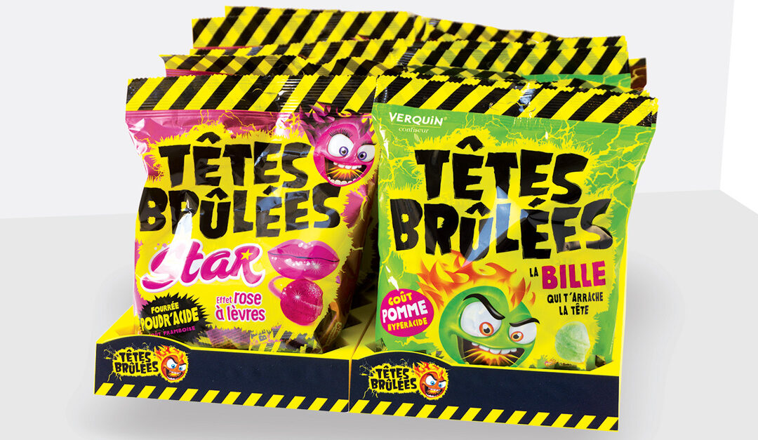 Des présentoirs sur mesure pour valoriser les bonbons Têtes Brûlées