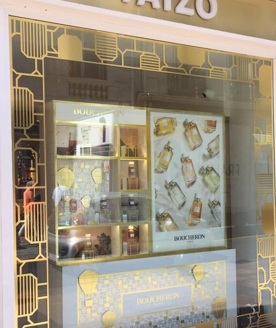 Vitrine Boucheron, parfumerie Taizo